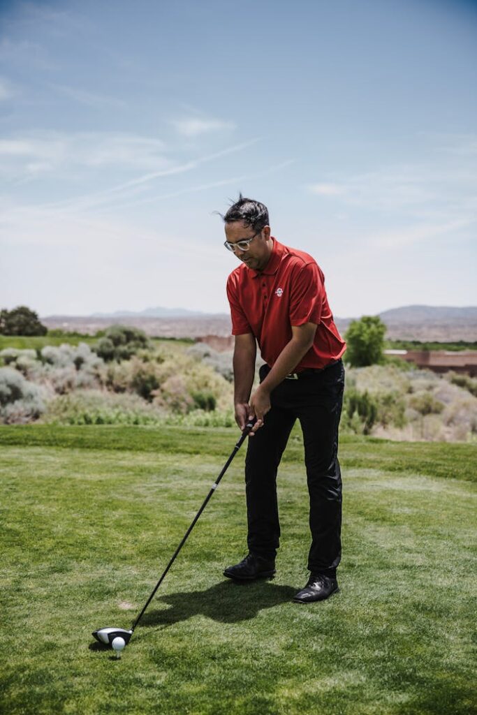 Man Playing Golf